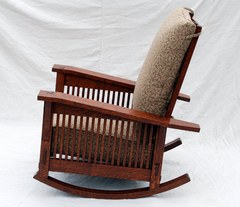 Side view showing the rocker in it's most upright position.